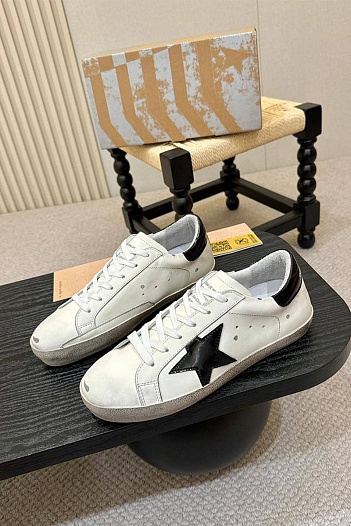 Мужские кожаные кроссовки Golden Goose Super-Star   