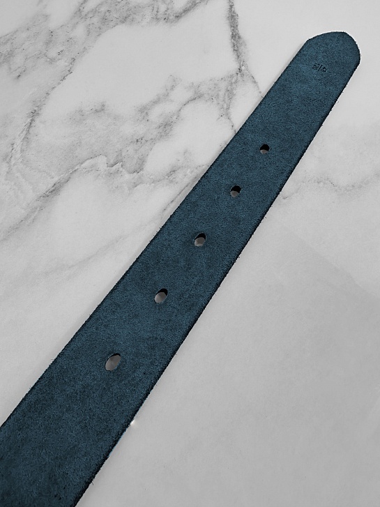 Мужской кожаный ремень Tommy Hilfiger тёмно-синего цвета