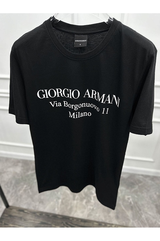 Футболка Armani Via Borgonuovo 11 Milano - Black