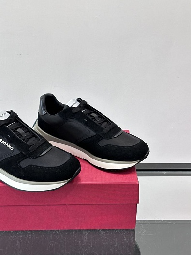 Мужские комбинированные кроссовки Salvatore Ferragamo   