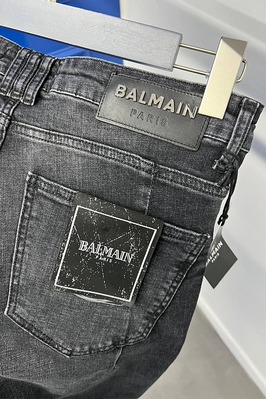 Мужские чёрные джинсы Balmain Paris