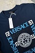 Мужская синяя футболка Versace logo-print