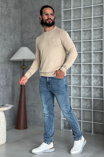 Мужской бежевый джемпер Loro Piana   