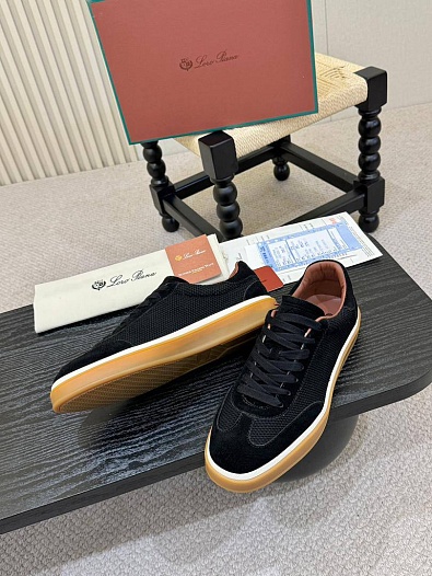 Мужские кроссовки Loro Piana Tennis Walk - Black   