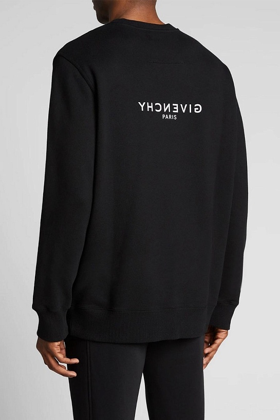 Мужской чёрный свитшот Givenchy reverse logo