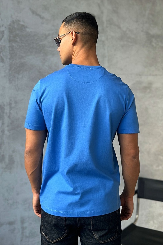 Мужская футболка Zilli синего цвета