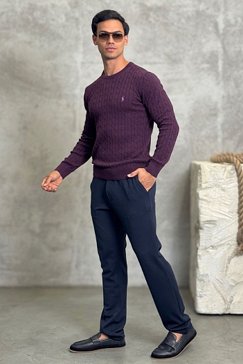Мужской джемпер Polo Ralph Lauren cable-knit - Purple   