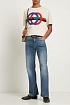 Мужская футболка бежевого цвета Gucci GG print