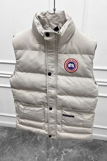 Жилет серого цвета Canada Goose logo-patch   