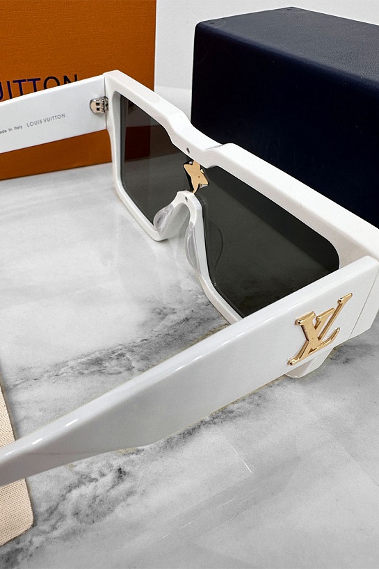 Белые солнцезащитные очки-маска Louis Vuitton
