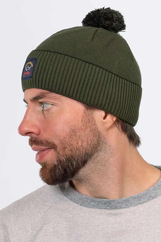 Шапка на флисе Paul & Shark logo-badge - Khaki