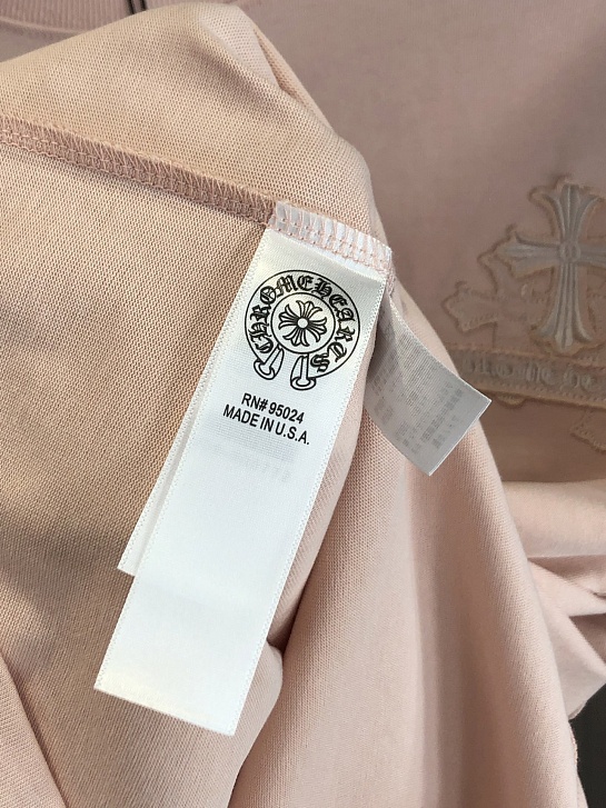 Розовая оверсайз футболка Chrome Hearts Premium