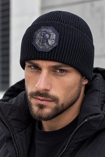 Шапка Stefano Ricci logo-embroidered - Navy   