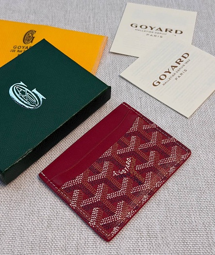 Кожаный кардхолдер Goyard Saint Sulpice premium 10.5x7 см   