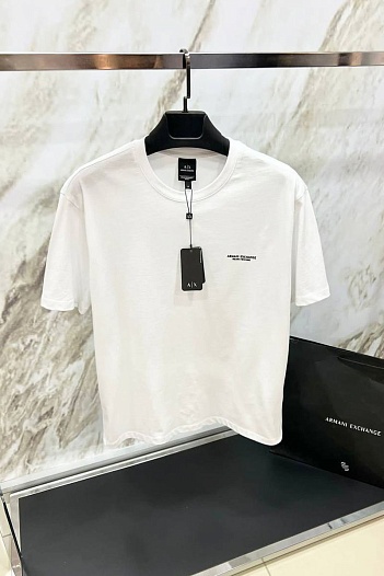 Мужская белая футболка Armani Exchange "Milano New York"   