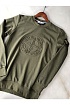 Мужской зелёный свитшот Stone Island с патчем на плече embossed logo