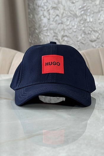 Мужская бейсболка тёмно-синего цвета Hugo Boss logo-patch   