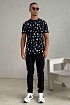 Мужская чёрная футболка Louis Vuitton Monogram All-over