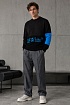 Мужской свитер Off-White colorblock - Brown / Black