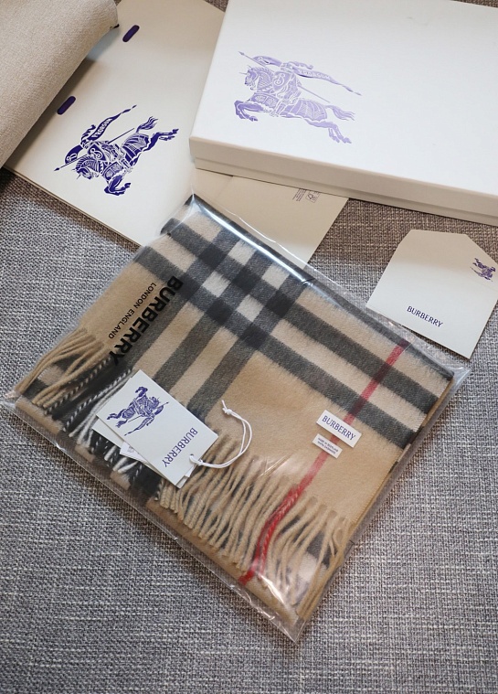 Шарф Burberry two-tone Check premium 168x30 см - Chestnut