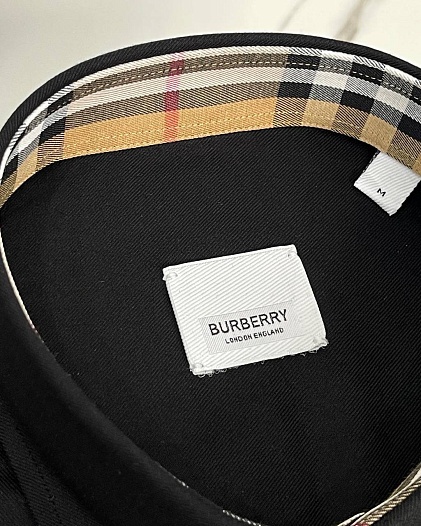 Мужская рубашка Burberry logo-embroidered - Black   