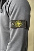 Серая кофта на молнии Stone Island compass-patch