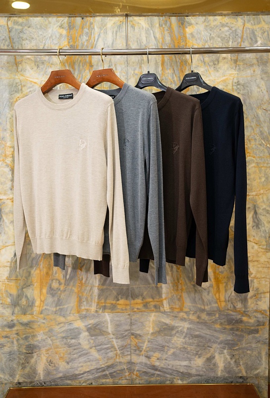 Мужской тёмно-синий джемпер Dolce & Gabbana premium