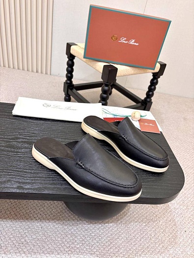 Мужские кожаные шлёпанцы Loro Piana   