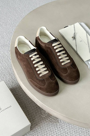 Мужские замшевые кроссовки Brunello Cucinelli Premium   
