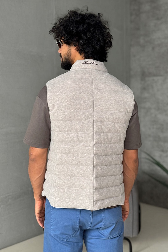 Мужской бежевый жилет Loro Piana