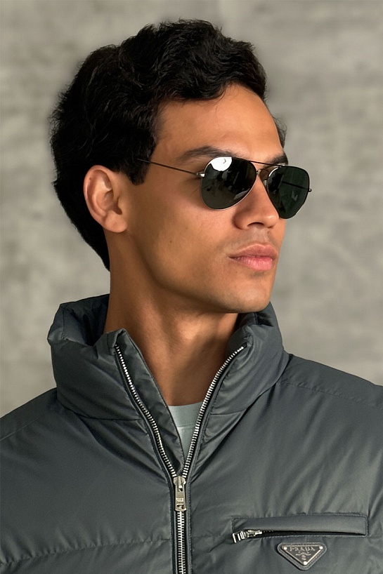 Солнцезащитные очки Ray-Ban Aviator Large Metal - Green
