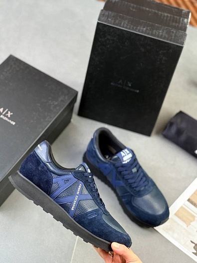 Кроссовки синего цвета Armani Exchange   