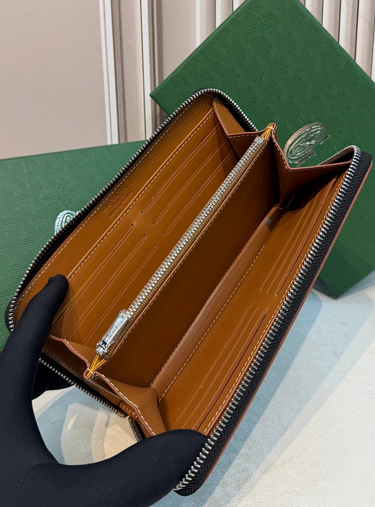 Кожаное портмоне Goyard Matignon GM premium 20x11x2.3 см