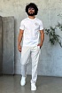 Мужские светло-бежевые брюки Zilli slim fit