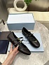 Женские кожаные балетки Prada Naplak чёрного цвета