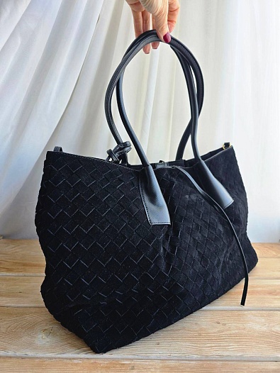 Замшевая сумка Bottega Veneta intrecciato 42x26   