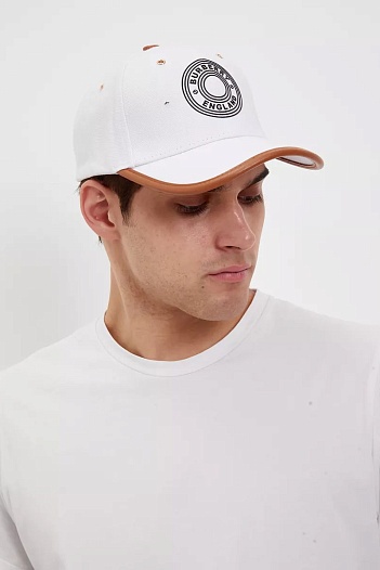 Бейсболка белого цвета Burberry logo-applique   
