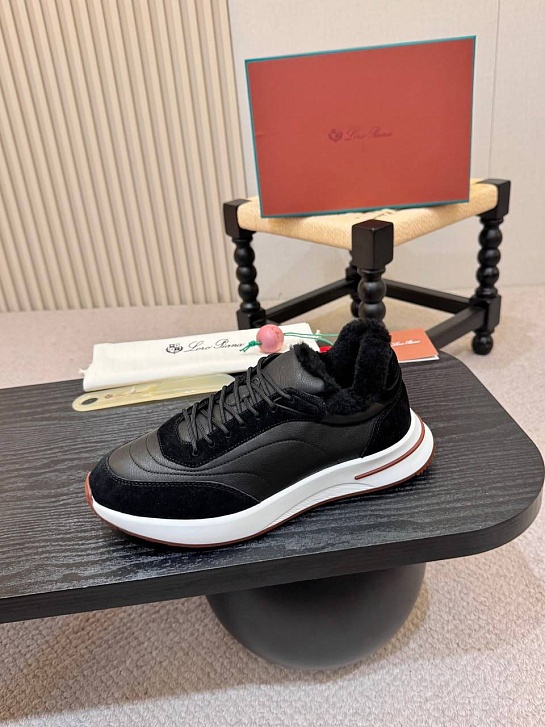 Кроссовки с мехом Loro Piana Week End Walk Evo premium