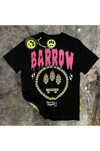 Чёрная оверсайз футболка Barrow "Right Place Wrong Time"   