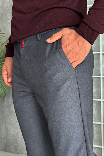 Мужские серые брюки Kiton premium   