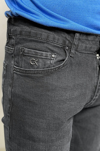 Мужские чёрные джинсы Calvin Klein logo-embroidered   