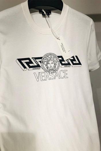 Мужская футболка Versace Medusa - White   