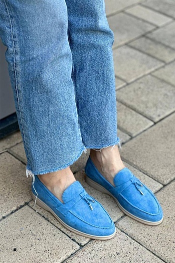 Женские замшевые лоферы Loro Piana Open Walk   