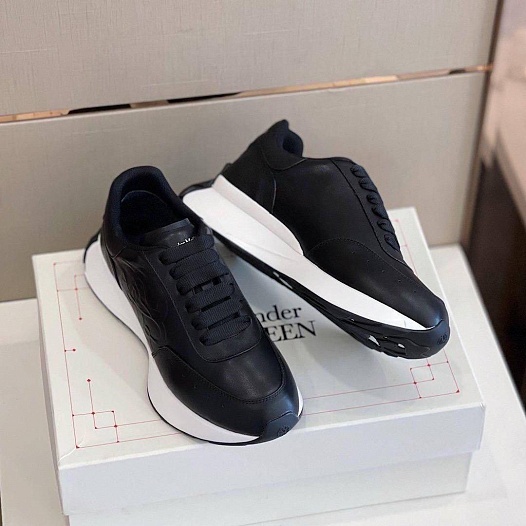 Мужские кожаные кроссовки Alexander McQueen   