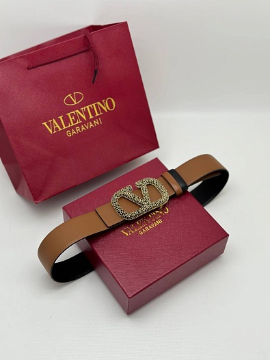 Женский двусторонний ремень Valentino (ширина 3 см, длина 80 / 85 см)   