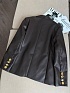 Женский пиджак из эко кожи Schiaparelli Premium - Brown
