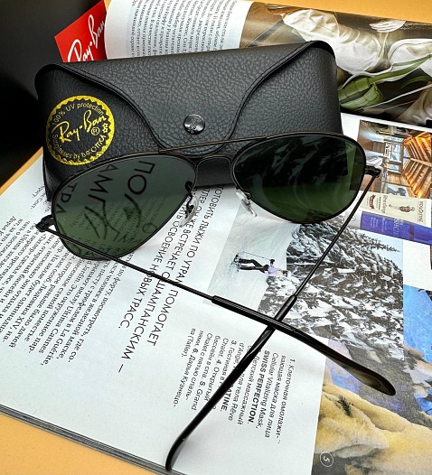 Солнцезащитные очки Ray-Ban Aviator Large Metal - Black Mirrored   