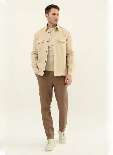 Мужские коричневые брюки Loro Piana premium   