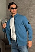 Кофта синего цвета Stone Island Zip-Up Compass-patch