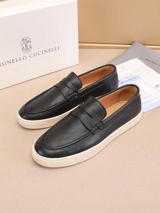 Мужские кожаные лоферы Brunello Cucinelli